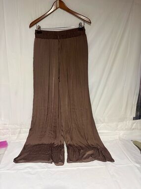 Evereve Brown Wide-Leg Palazzo Pants